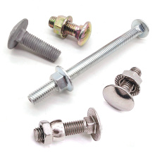 stainless steel SS304 SS316 carbon steel gr 4.8/6.8/8.8 blue white color yellow black zinc plated carriage bolt